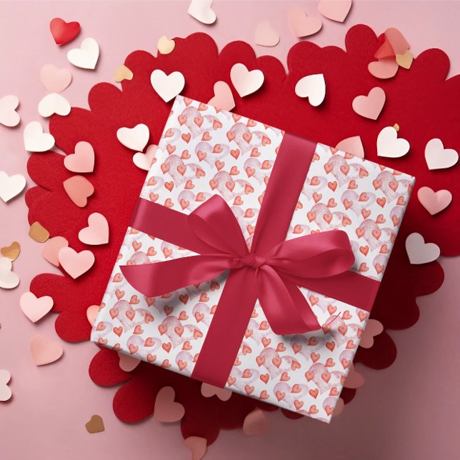 Rotes Himmelbett Valentinstag Geschenkpapier (Von Creator hochgeladen)