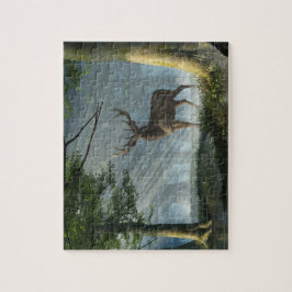 Rotes Hirsch im Tiefwald