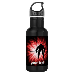 Rotes Hockey Edelstahlflasche