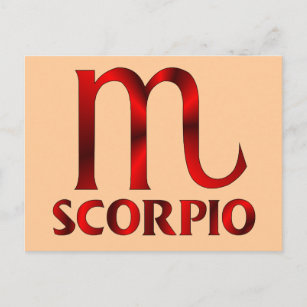 Rotes Horoskop-Symbol Postkarte