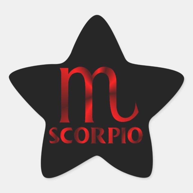 Rotes Horoskop-Symbol Stern-Aufkleber (Vorderseite)