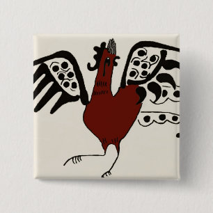 Rotes Huhn-Button Button