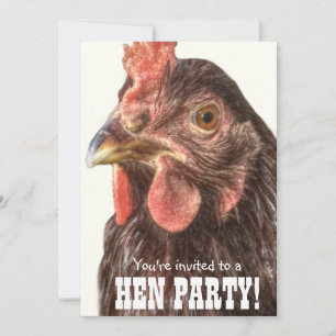 Rotes Hühnerhenne Party Girl's Night Bachelorette Einladung