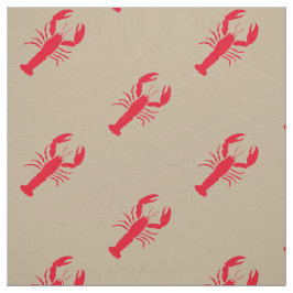 rotes Hummermuster Stoff