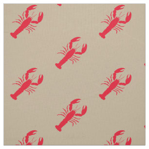 rotes Hummermuster Stoff