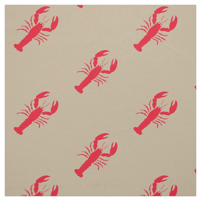 rotes Hummermuster Stoff (Muster)