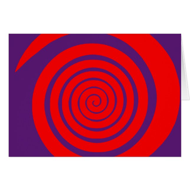 rotes hypnotisches Spiralbild (Vorderseite (Horizontal))