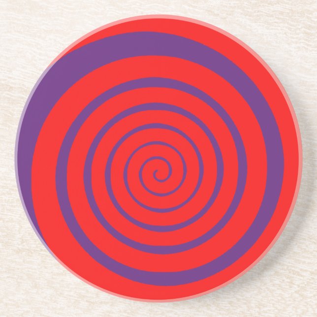 rotes hypnotisches Spiralenbild Untersetzer (Vorne)