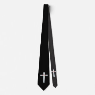 Rotes Ichthus Kreuz Krawatte