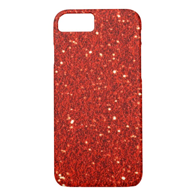 Rotes Imitat-Glitzer iPhone iPhone 8/7 Fall Case-Mate iPhone Hülle (Rückseite)