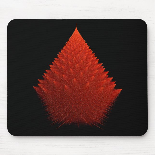 Rotes Incendia-Script-Fraktal Mousepad (Vorne)