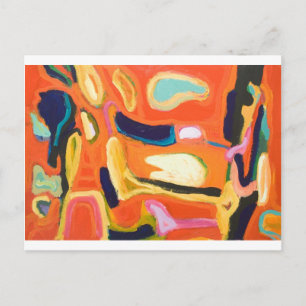 Rotes Inneres ( abstrakter Expressionismus ) Postkarte