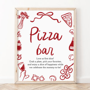 Rotes italienisches handgezeichnetes That's amore  Poster