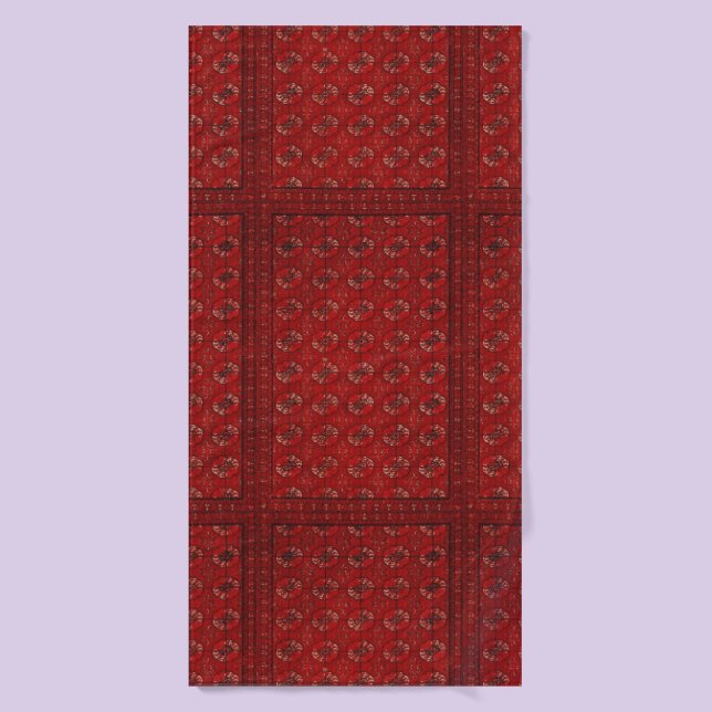 rotes Jacquardwebstuhlmuster - orientalischer Badhandtuch Set (Badehandtuch)