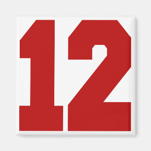 Rotes Jersey Nr. 12 Magnet