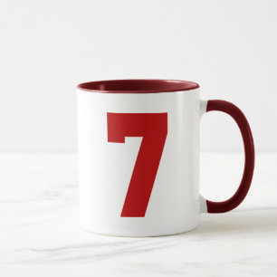 Rotes Jersey Nr. 7 Tasse