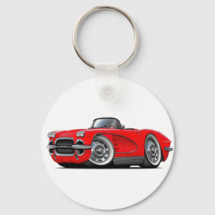 Rotes Kabriolett 1962 Korvette Schlüsselanhänger