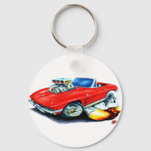 Rotes Kabriolett 1963-64 Korvette Schlüsselanhänger