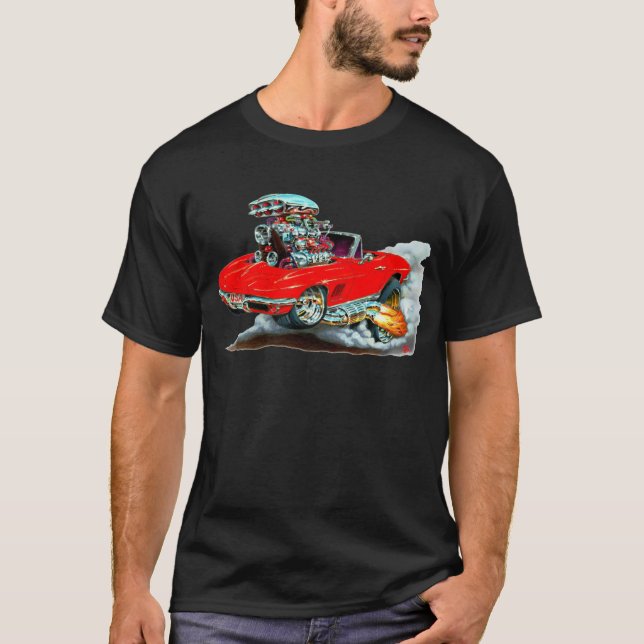Rotes Kabriolett 1966-67 Korvette T-Shirt (Vorderseite)