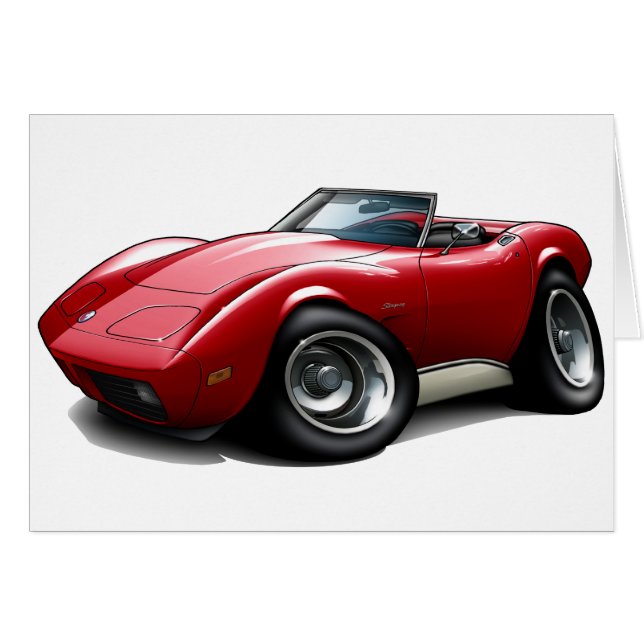 Rotes Kabriolett 1973-76 Korvette (Vorderseite (Horizontal))