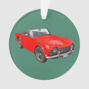 Rotes Kabriolett SportsCar Triumphs Tr4 Ornament