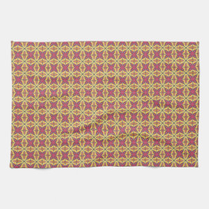 Rotes Kaleidoskop Geschirrtuch