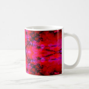 Rotes Kaleidoskop-Muster Kaffeetasse