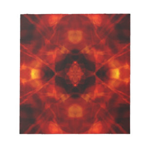Rotes Kaleidoskop-Muster Notizblock