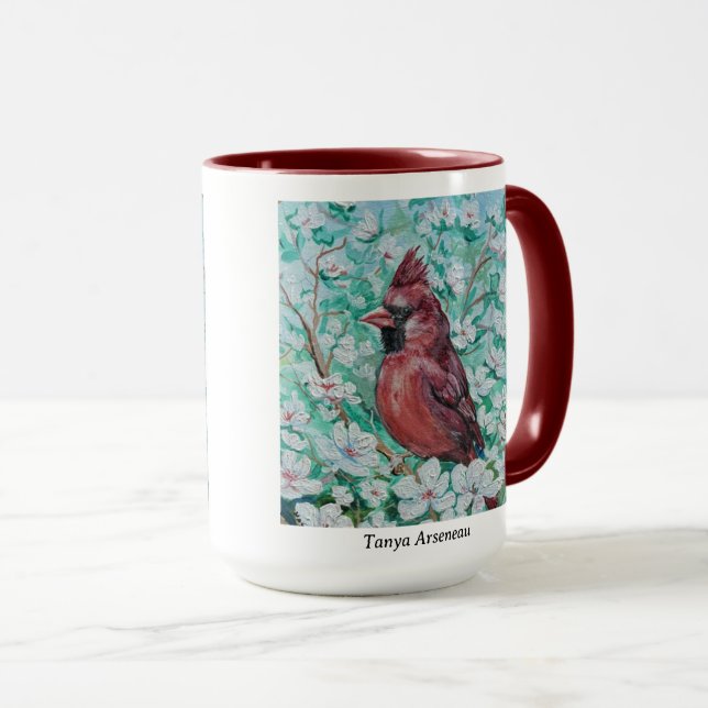 Rotes Kardinal Tasse (VorderseiteRechts)