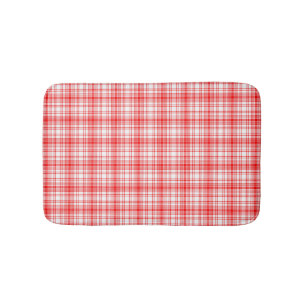 Rotes kariertes badematte