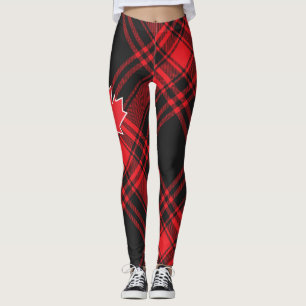 "Rotes Kariertes Kanada" Leggings