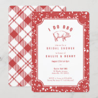 Rotes kariertes Schwein ich mache GRILLEN Bridal D