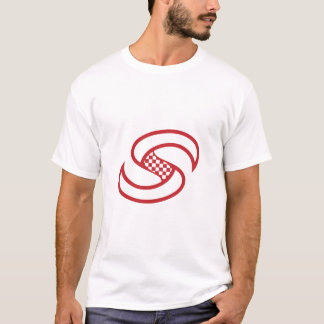Rotes kariertes Spiral-Speed-T-Shirt T-Shirt