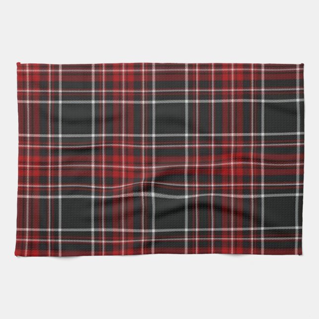 Rotes kariertes Tartan-Tuch Geschirrtuch (Horizontal)