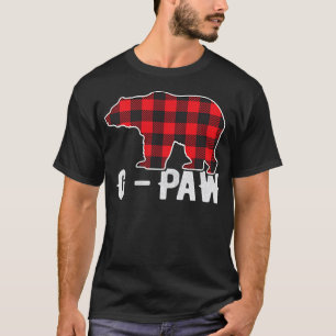 Rotes Karo G-Paw Büffel passende Familien-Pop-Pyja T-Shirt