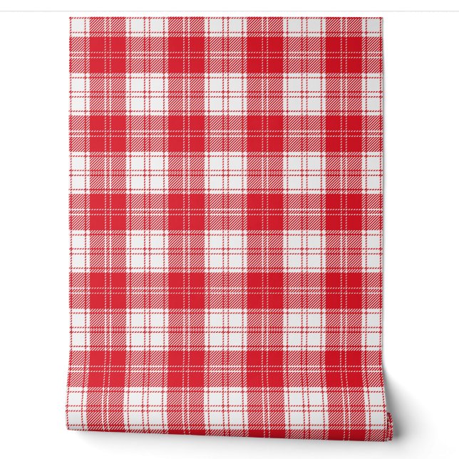 Rotes Karo Tapete (Abrollen)