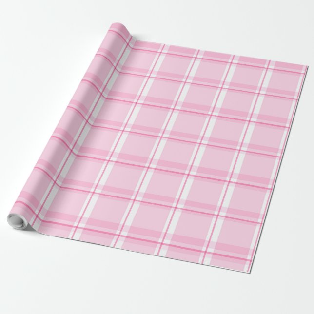 Rotes Karomuster Geschenkpapier (Ungerollt)