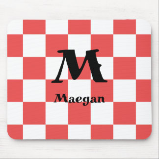 Rotes Karomuster-Hintergrund-Mauspad Mousepad