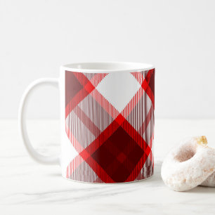 Rotes Karomuster Kaffeetasse