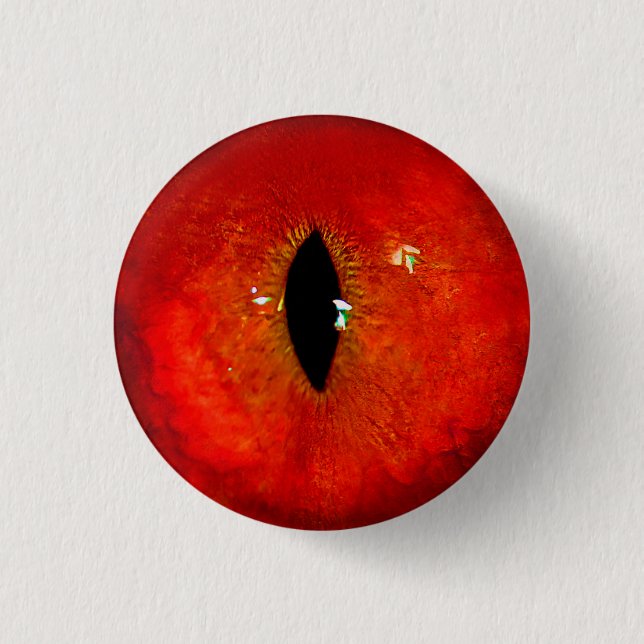 Rotes Katzenauge Button (Vorderseite)