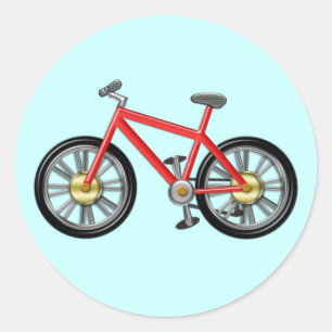 Rotes Kinderfahrrad Runder Aufkleber
