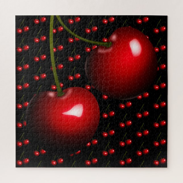 Rotes Kirsch-Puzzle Süßes Geschenk (Vertikal)