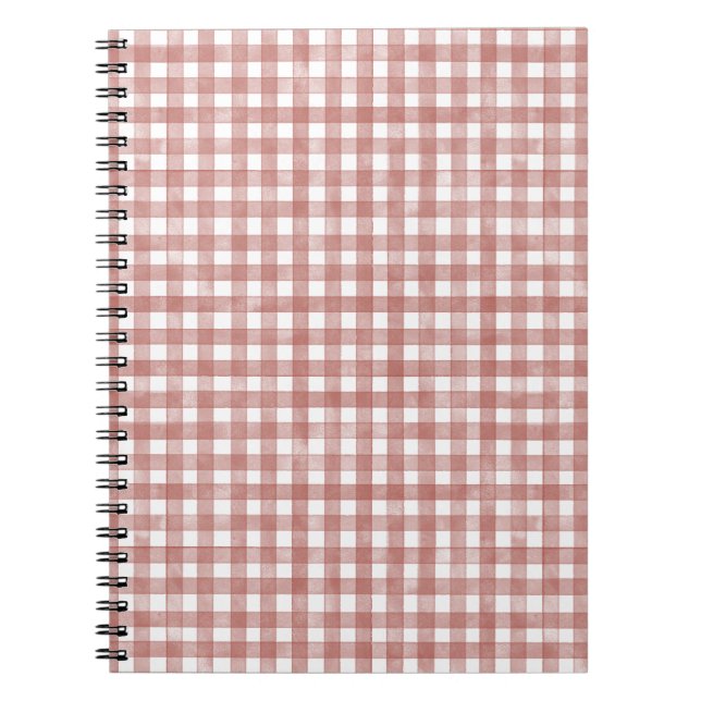 Rotes Klassisches Gingham Notizblock (Vorderseite)