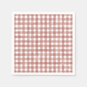 Rotes Klassisches Gingham Serviette