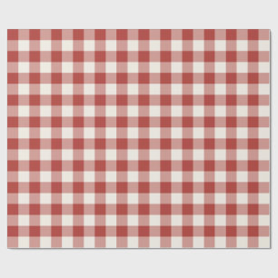 Rotes klassisches Picknick-Gingham-Karo Geschenkpapier