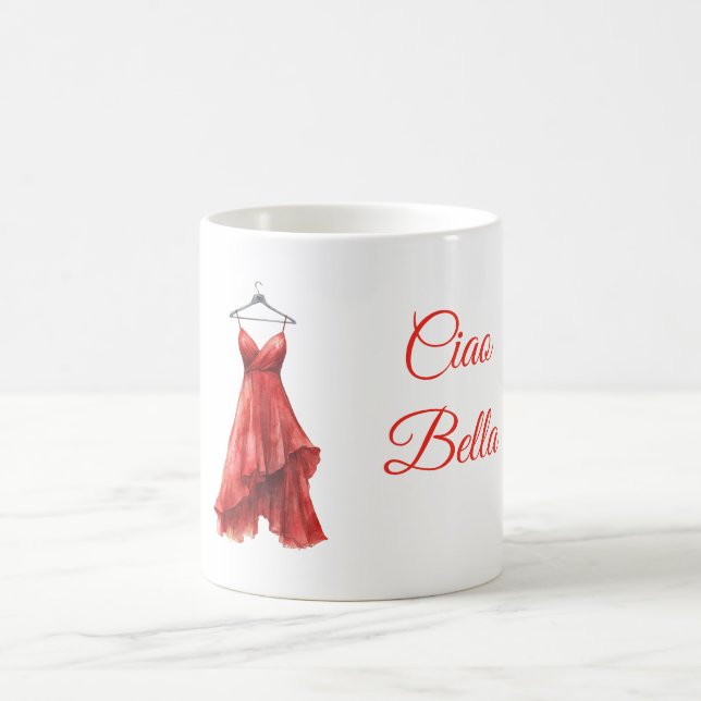 Rotes Kleid Ciao Bella Kaffeetasse (Mittel)