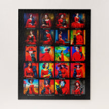 Rotes Kleid Schwarze Katze Kunstbewegungen