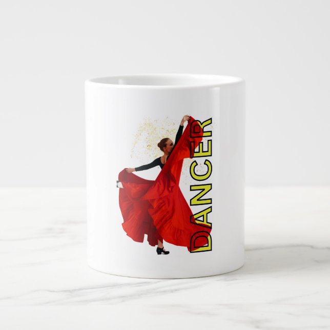 Rotes Kleidertanz für Frauen Jumbo-Tasse (Vorderseite)