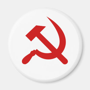 Rotes Kommunismus-Hammer und Sichel Magnet