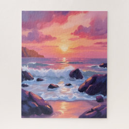 Rotes Korallen-Sonnenuntergang | Ozeanwellen Aquar
